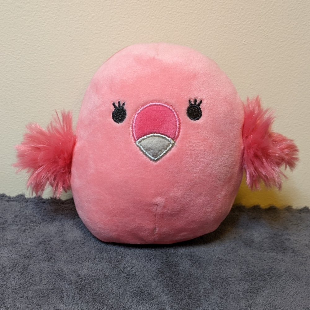 Squishmallows Cookie the Pink Flamingo Kellytoy Plush Sealife Squad  5" - Picture 3 of 5